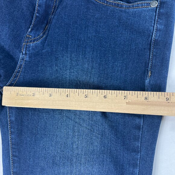 Judy Blue Jean Women 28x25* Crop Flare Skinny Mid Rise Blue Stretch Denim Tag 28 - Picture 14 of 16